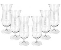 Shatlers Cocktailgläser - 6er Set Glas/Gläser/Hurricane Trinkgläser/Cocktailglas/Longdrinkgläser