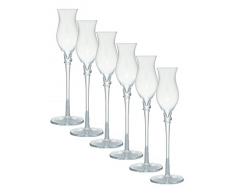 Poli Grappa Gläser 6 Stück Dick (mundgeblasen Handarbeit)