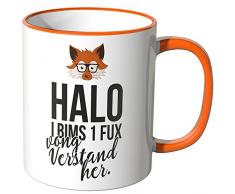 JUNIWORDS Tasse + Mousepad im Set - ideal als Geschenk - Halo i bims 1 fux vong Verstand her