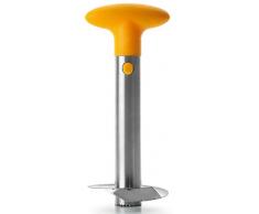 IBILI Ananasschneider 9,7 cm aus Edelstahl/Kunststoff, Silber/orange, 9.7 x 9.7 x 25 cm