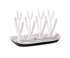 Lumpur Rack Multifunktionale Nippel-Milchflasche Langlebiger Aufbewahrungsablauf Haupttrocknungsständer Desktop-Küchenbedarf(Weiß)