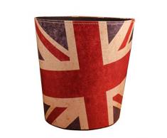 whbage Mülleimer Haushalt Wohnzimmer Trash Dose ohne Abdeckung Leder europäischen Stil Abfallkörbe Mülleimer Home Zubehör