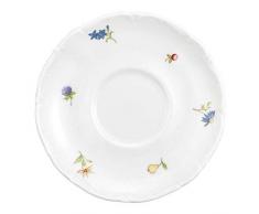 Seltmann 001.541600 Marienbad Porzellan Untere zur Moccatasse, Rund mit Relief, Bunt, 30249 Blumenzauber Floral Dekor, 12.1cm Durchmesser, 1.9cm Höhe, 12 Stück