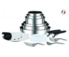 Tefal L94096 Ingenio Preference Pfannen Set 15Tlg, Antihaft-Versiegelung, hochwertigem Edelstahl