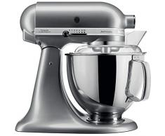 KitchenAid 5KSM175PSEMS Küchenmaschine Artisan 4,8L Medaillon Silber