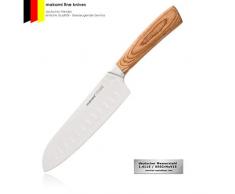 makami Kona II Santoku Messer mit Griff aus Pakkawood - scharfes asiatisches Koch- und Küchenmesser