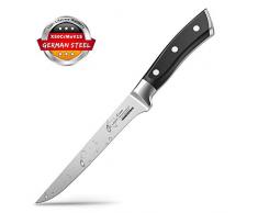 SKY LIGHT Ausbeinmesser Filetiermesser Fleischmesser Profi 14cm Kochmesser mit scharfer Klinge Küchenmesser Metzgermesser Ausbeiner Messer aus Deutsch Edelstahl
