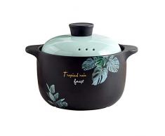 SCSBJ Professioneller Keramikauflauf, Schmorpfanne mit Deckel und Griff, 3,7 Quart Brühe & Nudeltöpfe, Ø 21 cm x 13 cm, Universal,Blau