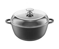 AMBITION Topf Kochtopf Deckel Glasdeckel Aluminiumguss Aluguß Antihaftbeschichtung Teflon Induktion Taurus 6,5 L (28 cm)