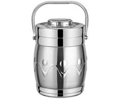 Nfudishpu Isolierte Brotdose ， Vakuumisolierte Brotdose aus Edelstahl ， Großraumtopf ， 3-l-Isolierfassschale (Farbe: B) (Farbe: A)