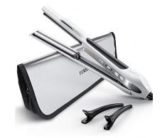 FURIDEN Steampod Dampfglätteisen Haare, Glätteisen mit Dampf, Haarglätter, Dampf Glätteisen Locken und Glätten, Glätteisen mit Wasserdampf, Keramik Glätteisen, Beste Dampfhaarglaetter