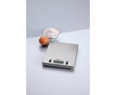 Clatronic Küchenwaage KW 3367, Wiegefläche aus Edelstahl, LCD-Display, bis 5kg in 1g-Schritten (g, kg, lb, oz), Tara-Funktion