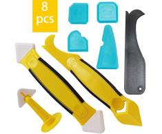 Silikonentferner, Silikon Fugenwerkzeug Set mit Dichtung Werkzeug/Dichtmittelelentferner/Caulk Düse, Silikon Fugenglätter Schaber Entferner Werkzeug für Küche Bad Boden Fliesen