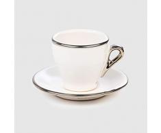 Cappuccino Tasse Weiss Terra Keramik