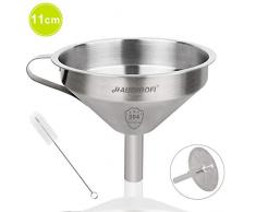 HAUSPROFI 11CM Edelstahl Trichter aus Abnehmbarem Sieb für die Übertragung von flüssigen Zutaten