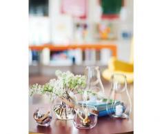 Holmegaard DWL Glasschale mit Lederhenkel, klar, H 10 cm