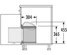 Hailo 3515001 Abfallsammler MO Swing 40.1/15 w Schränke ab 400 mm Breite mit Drehtür