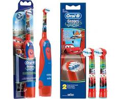SPAR-SET: 1 Braun Oral-B Stages Power Kids cls Batterie-Zahnbürste Kinder DB4.510.K Disney CARS + 2er Stages Power Aufsteckbürsten CARS