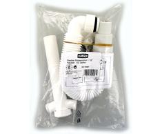 Xavax Flexibler Röhrensiphon für Küchenspüle (Waschmaschine und Spülmaschine, 1 1/2 Zoll, 2 Siphon-Geräteanschlüsse 1 Zoll (2,54 cm) und zwei Geruchsverschlüsse)