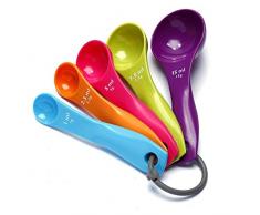 PIXNOR 5Stk bunte Kunststoff Messlöffel Set für Küche Backen