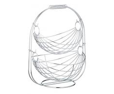 Preis am Stiel Obstkorb Doppel-Schaukel | Küchen Zubehör | Früchtekorb | Aufbewahrung | Obsthängekorb | Obst Etagere | Obstschale | Obst-Schaukel