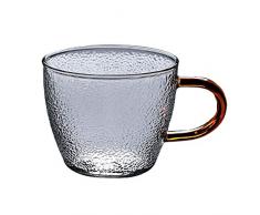 SXSHYUJE Teetasse, Kristallglasbecher Kristallklar, Kaffeetassen Mit Griff, Latte-Tasse, Geburtstagsgeschenk Zum Valentinstag Für Frauen Und Männer, red