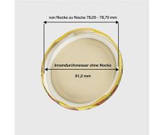 Flaschenbauer - Ersatzdeckel 20 Twist-off-Deckel 82 mm für Gläser, Obstdekor Deckel für Marmeladengläser, Sturzgläser, Einkochgläser, Konservengläser und Einmachgläser TO 82