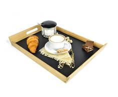 Sendez® Serviertablett XXL Holztablett Tablett Frühstückstablett Servierplatte Betttisch
