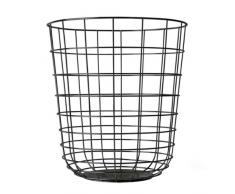 Menu 9000539 Draht-Papierkorb, Höhe 35 cm, Durchmesser 32 cm, schwarz