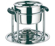WMF Allegro Fondue-Set, 11-teilig, für 6 Personen, mit Brenner und Gabeln, Cromargan Edelstahl, Fonduetopf induktionsgeeignet, spülmaschinengeeignet