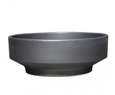 Hentschke Keramik Brunnenschale/Pflanzschale/Wasserschale 100% wasserdicht Ø 27 x 11 cm, Anthrazit, 059.027.70 ohne Bodenloch