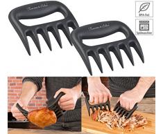 Rosenstein & Söhne BBQ Claw: 2er-Set Fleisch-Krallen aus hitzebeständigem Kunststoff, BPA-frei (BBQ-Gabel)