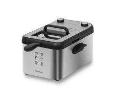 Cecotec Elektrische Fritteuse CleanFry Infinity - 1,5 L- 4 L Kapazität, Filter- OilCleaner, Temperatur bis zu 190ºC, Wanne Geschirrspühlmaschinen tauglich. (Full Edelstahl, 3 Liter)