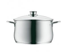 WMF Diadem Plus Kochtopf hoch 16cm, Glasdeckel, Fleischtopf 2,0l, Cromargan Edelstahl poliert, Topf Induktion, unbeschichtet