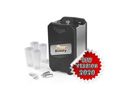 Beer Buddy Version 2020 Bottoms Up Beer Zapfanlage mobil, da ohne Strom. Für alle 5 Liter Partyfässer. Starterpaket inklusive Mehrwegbecher, Co2 Kapseln und Magneten.