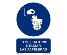 Signal rd20019 ist obligatorisch Verwenden die Abfallkörbe 21 x 30 cm PVC glasspack hochwertige 0,7 mm Pflicht StVZO zugelassen