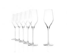 Stölzle Lausitz Exquisit Royal Champagnerkelche, 265 ml, 6er Set, spülmaschinenfest: Edle Sektkelche aus bruchsicherem Kristallglas, elegant und erlesen