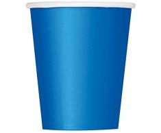 Unique Party Pappbecher,königsblau, 270 ml,14er Packung