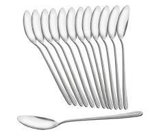 12 Stück Esslöffel Suppenlöffel 18cm Edelstahl Besteck Löffelset Speiselöffel