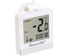 Rosenstein & Söhne Mini Thermometer: Digitales Gefrier- & Kühlschrankthermometer mit Temperatur-Timer (Tiefkühlthermometer)