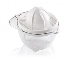 Leifheit Zitruspresse ComfortLine-Serie, Zitronenpresse aus hochwertigem Kunststoff, Saftpresse mit Auffangbehälter 600ml, Messskala und Ausgießer, Orangenpresse, Obstpresse mit Doppelkegel