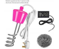 3000W Suspension Immersion Elektrischer Warmwasserbereiter Kessel mit Thermometer für in flachbaren Wannenbecken Warmwasserbereiter Warmwasserbereiter UK Plug-3_M + electronic_Thermometer