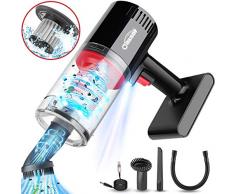 Oasser 6500PA Handstaubsauger Akku Staubsauger Beutellos 2600mAh 11.1V Lithum-ion Nass & Trocken Handsauger mit HEPA-Filter für Zuhause Auto