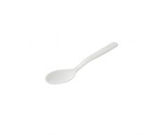 BIOZOYG 100x kleine Espresso-Löffel weiß Bio Einweg-Besteck I Plastiklöffel Kaffee-Löffel 10,5 cm I Bio-Kunststoff-Löffel CPLA Besteck biologisch abbaubar kompostierbar I Einweg-Löffel klein