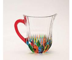 Adagio Krug mehrfarbig mix in handbemaltem Kristall Murano-Stil Venedig