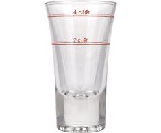 Bormioli Rocco 169249 Dublino Schnapsglas, Shotglas, Stamper, 57ml, mit Füllstrich bei 2cl + 4cl, Glas, transparent, 6 Stück