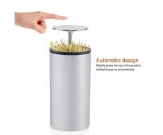 Garosa Zahnstocher Dispenser Automatische Edelstahl Zahnstocher Box Halter Tragbare Push Stil Container für Home Hotel Restaurant