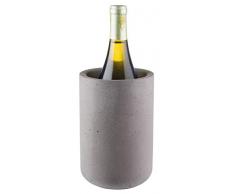 Buddy´s Bar - Flaschenkühler „Concrete“, hochwertiger Sektkühler aus Beton, 12 x 19 cm, möbelschonende Unterseite, Innendurchmesser 10 cm, Weinkühler geeignet für 0,7 L - 1,5 L Flaschen, beton grau