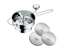 WMF Passiermühle mit 3 Einsätzen, 19 x 11,5 cm, Cromargan Edelstahl poliert, zerlegbar, spülmaschinengeeignet