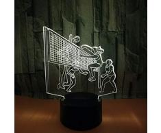AMTSKR 3d Kreative Kleine Tischlampe Mit Volleyball 3d-dreidimensional-lampe Led-dekoration Personalisierte Maßkrug Geschenktisch Lampe 3d Nachtlampe